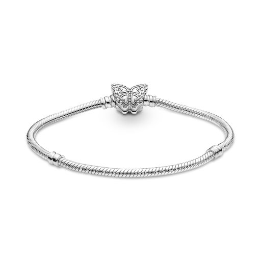 Armband i äkta silver med fjäril 19 cm