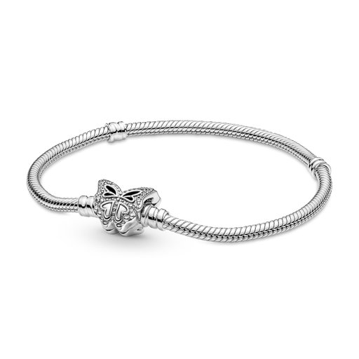 Armband i äkta silver med fjäril 19 cm