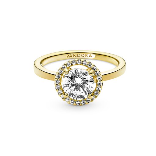 Förgylld ring med halo