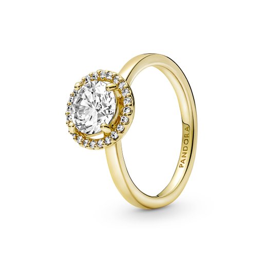 Förgylld ring med halo