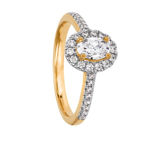 Diamantring i 18K guld