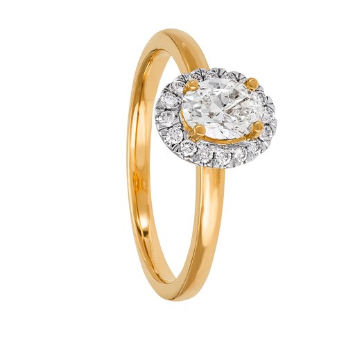 Diamantring i 18K guld