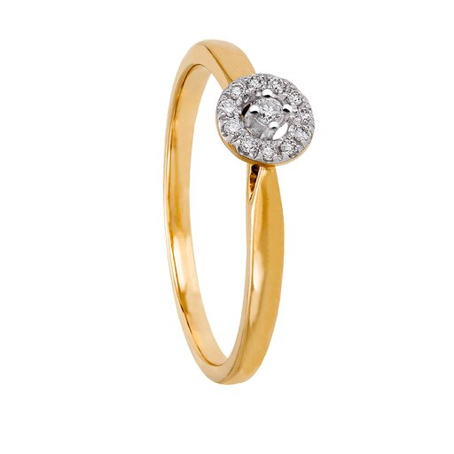 Diamantring i 18K guld