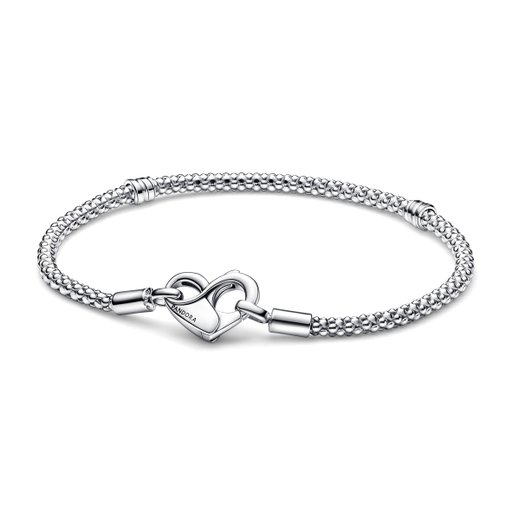 Armband i äkta silver med hjärta 19 cm