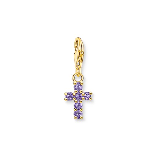 Berlock lila kors