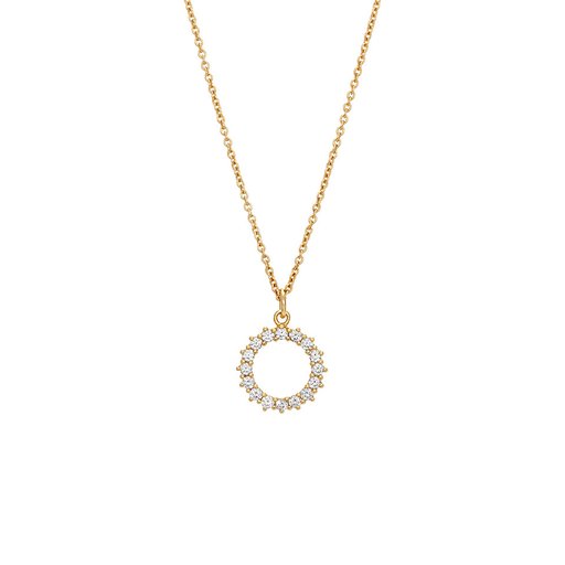 Halsband i äkta silver kubisk zirkonia