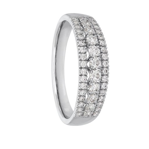 Diamantring i 18K guld - Allians