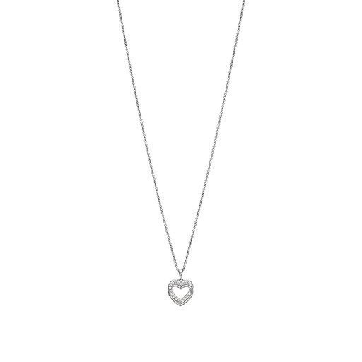 Halsband i äkta silver med dubbla hjärtan