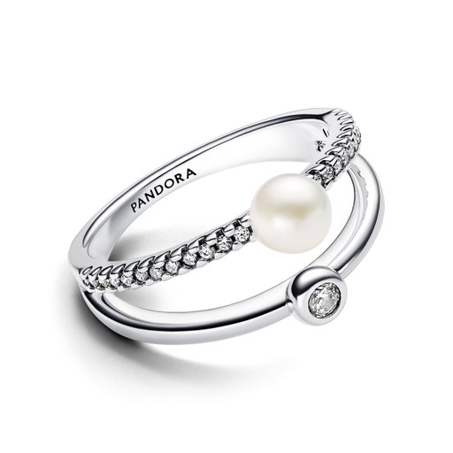 Ring i äkta silver med dubbelrad