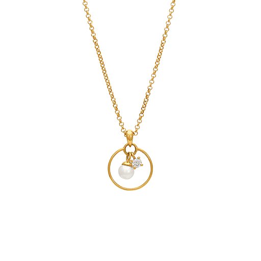Halsband i äkta silver med sötvattenspärla