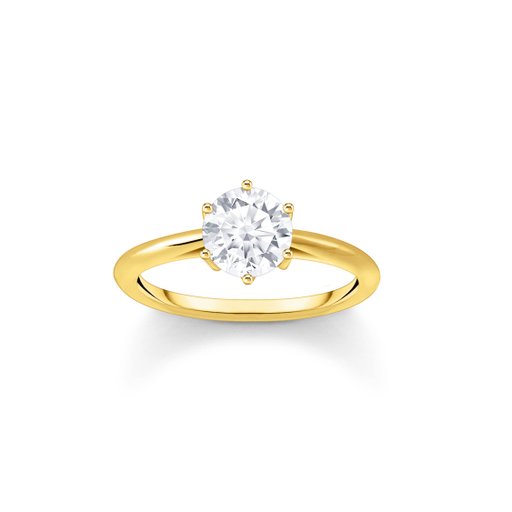 Ring i äkta silver, solitärring