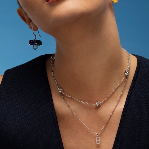 Halsband Knot multi i äkta silver