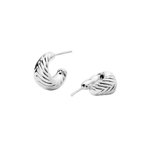 Örhängen Bolded Chevron i äkta silver