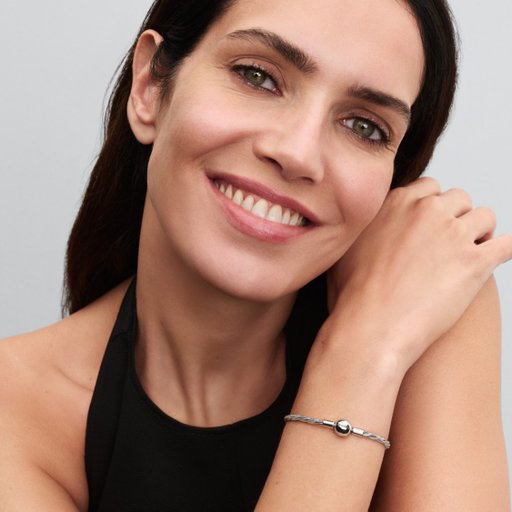 Armband i äkta silver med snurrad kedja 19 cm
