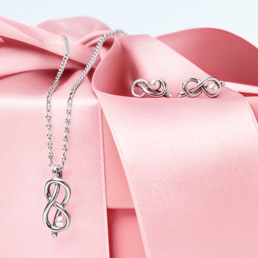 Halsband i äkta silver med evighetsknut