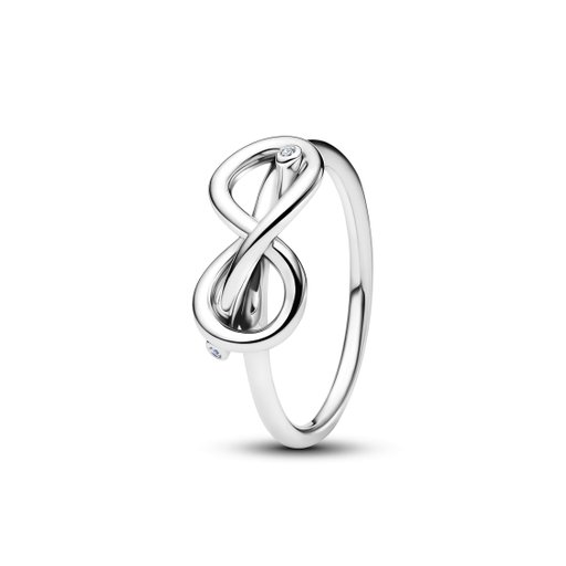 Ring i äkta silver med evighetsknut