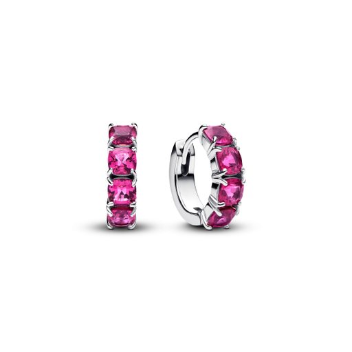 Örhängen i äkta silver med rosa stenar