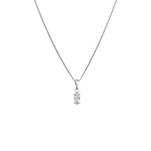 Halsband i äkta silver med kubisk zirkonia
