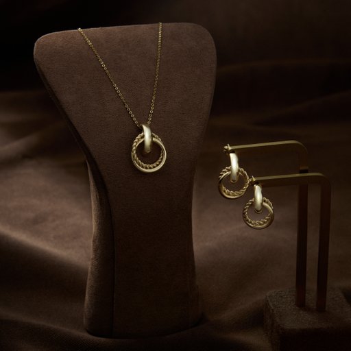 Örhängen Circle i 14K guld