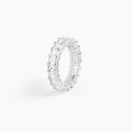 Ring i äkta silver med rektangulära stenar