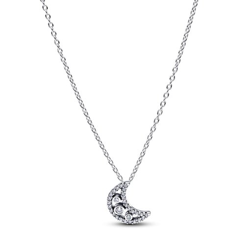 Halsband i äkta silver med måne