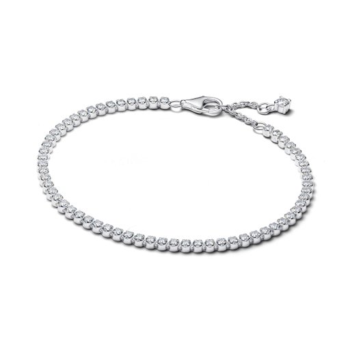 Tennisarmband i äkta silver med kubisk zirkonia 18 cm