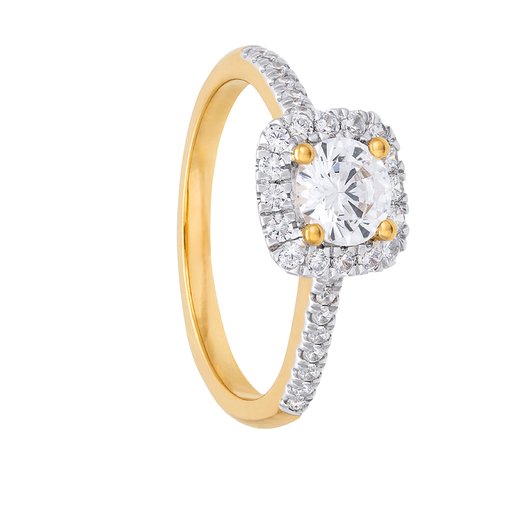 Diamantring i 18K guld