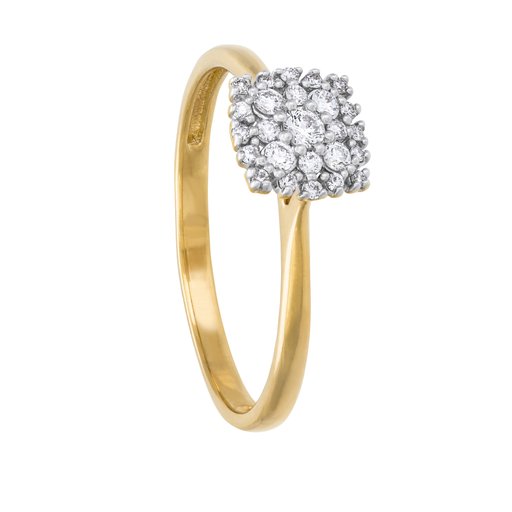 Diamantring i 18K guld