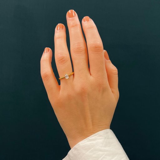 Ring med labbodlad diamant Electra