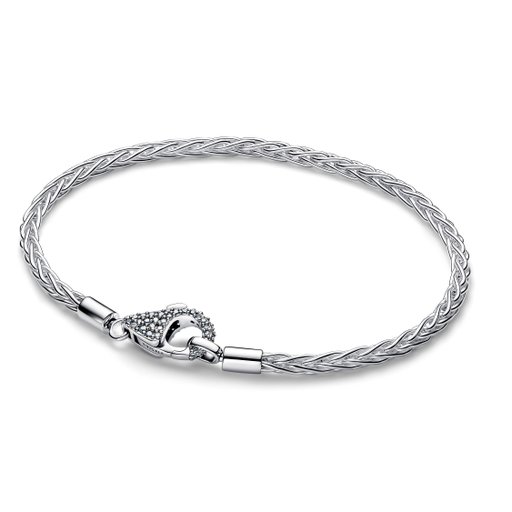 Armband i äkta silver med pavélås 17 cm