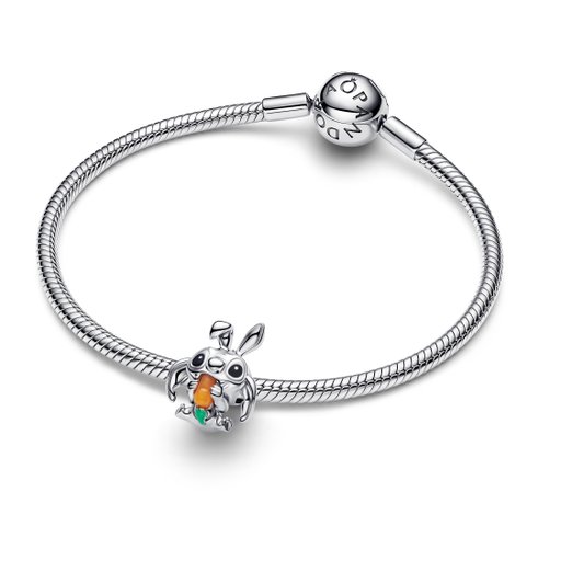 Berlock i äkta silver med Stitch som påskhare