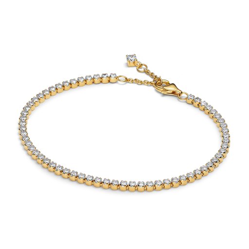 Förgyllt tennisarmband 20 cm