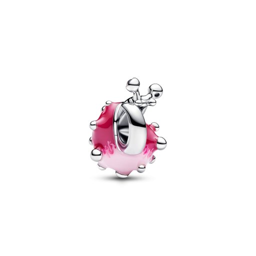 Berlock i äkta silver med rosa snigel