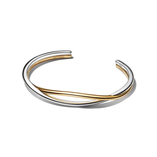 Armring i äkta silver med omlottgående band