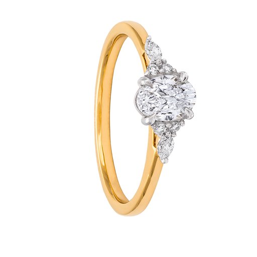 Diamantring i 18K guld