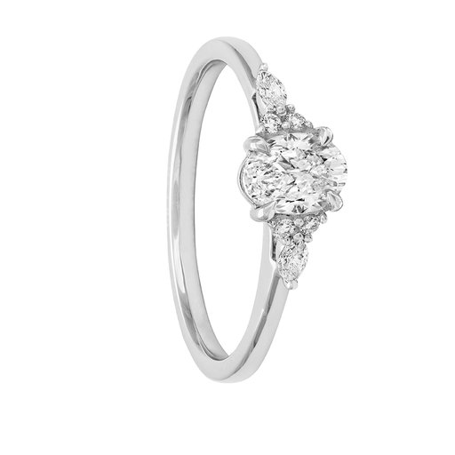 Diamantring i 18K guld