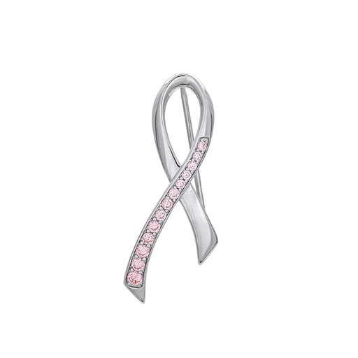 Brosch Rosa Bandet i äkta silver
