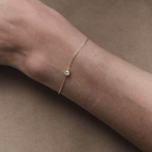 Förgyllt armband i äkta silver med kubisk zirkonia