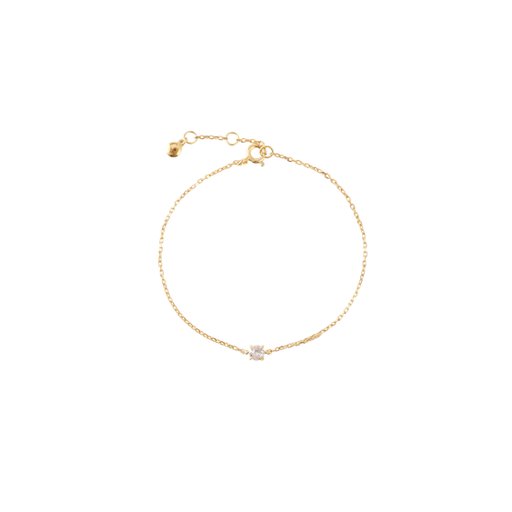 Förgyllt armband i äkta silver med kubisk zirkonia