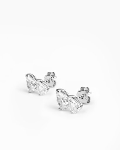 Örhängen i äkta silver med droppformade stenar