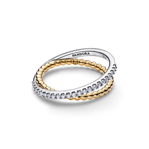 Dubbel ring i äkta silver