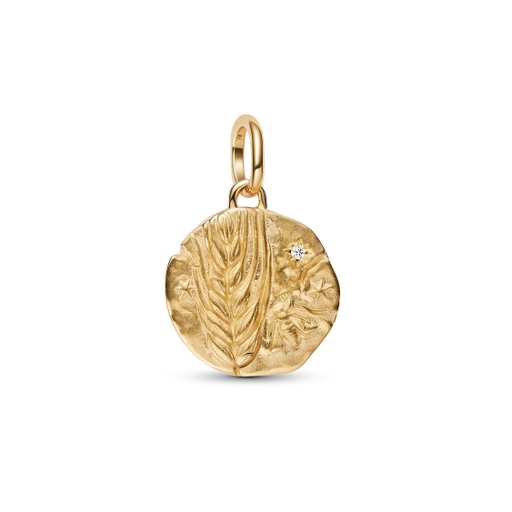 Förgylld berlock med medaljong