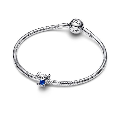 Berlock i äkta silver med Stitch och hjärta