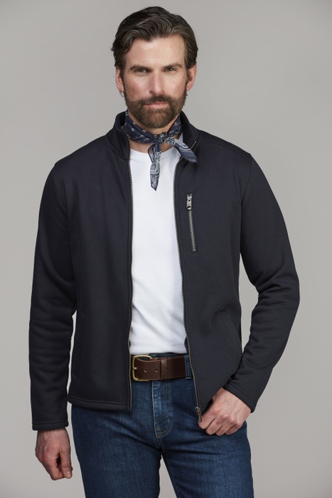Jersey Fleece Jacket NAVY