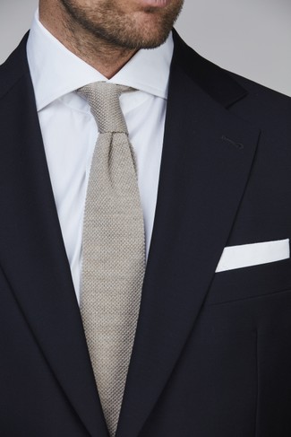 STRUCTURE KNIT TIE SAND