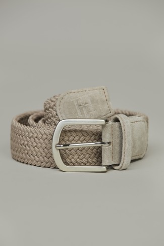 Braided elastic belt BEIGE