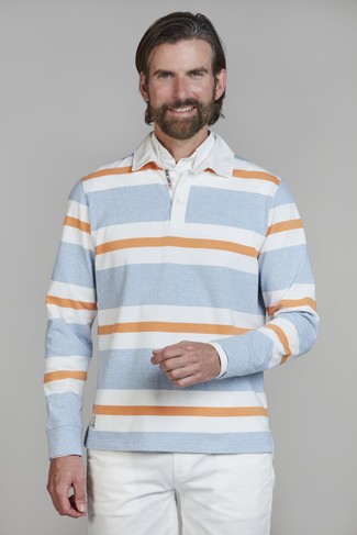 Y.D. Stripe Rugger LJUSBLÅ