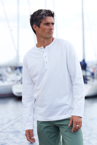 Grandad Long Sleeve Tee WHITE