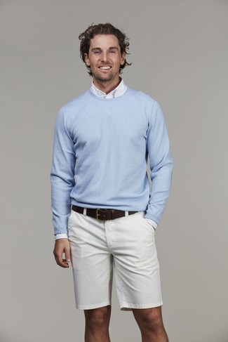 Crew neck knit,  e-patch