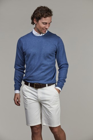 Crew neck knit,  e-patch